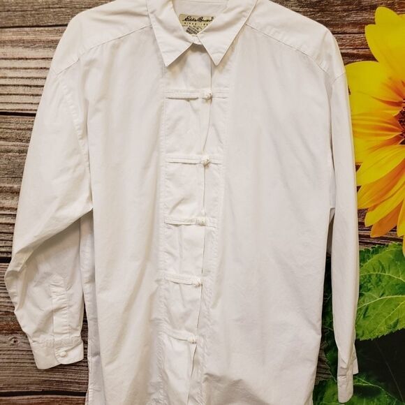 Eddie Bauer Long Sleeve white shirt size Medium - Picture 1 of 4